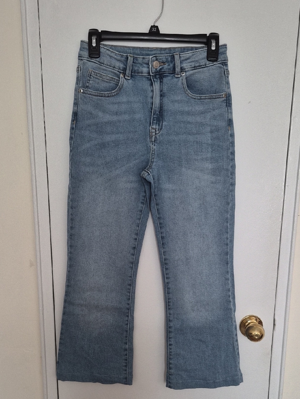 evsie Girls Flare Mid Rise Jeans Cotton Size 13/14